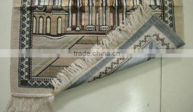 Muslim jacquard 75% cotton25% polyester prayer rug DM-002