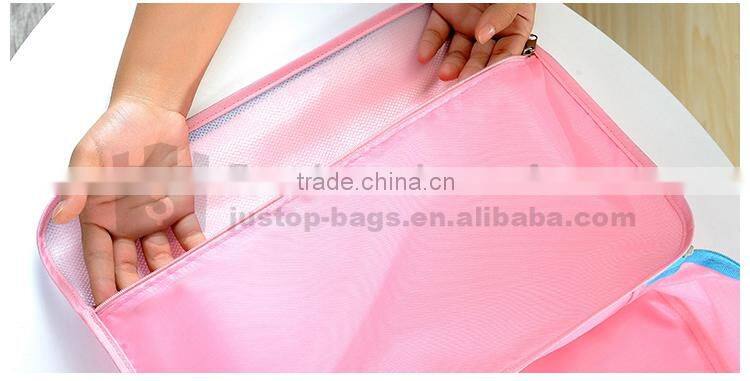 Justop New Arrival 4 in 1 Travel Organizer Bag For Clothes Storage Pouch Fashion Folding Toiletry Bags set