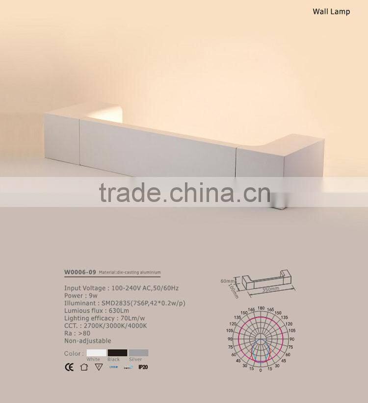 Free sample Long strip handle unique design modern wall light bedroom