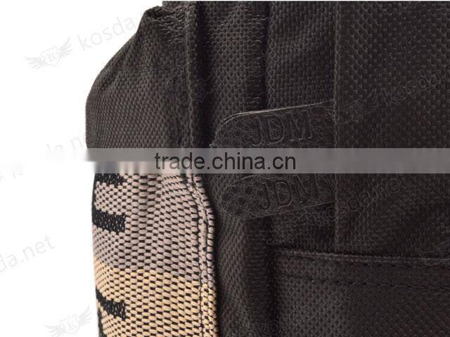 2016 New Cheap Classic Green and Black Belt Harness Canvas Racing Backpack Laptop Bag,Shoulder Car Backpack Bag