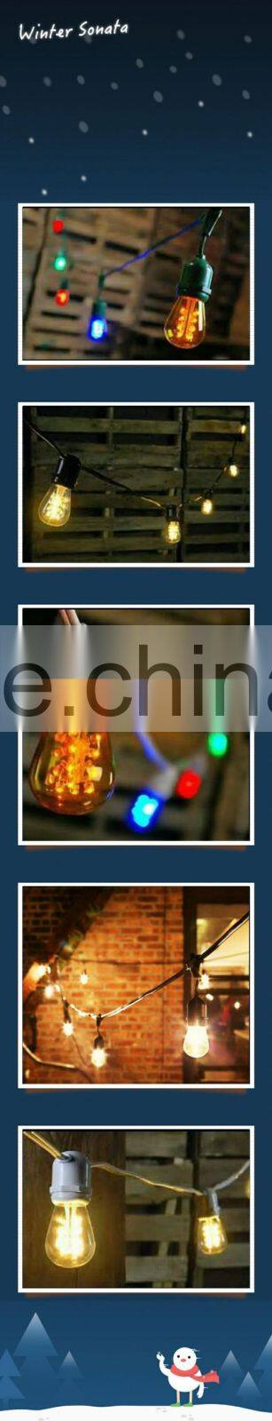 Dimmable S14-16LED 120VAC LED start bulb light E27 holiday lighting green decorative 360 degree Beam angle