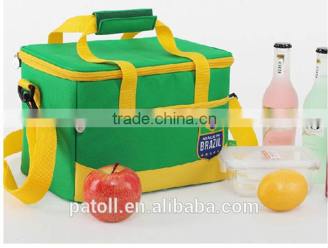 Factory Customized lunch tote bag,jute lunch bag and lunch cooler bag with drink holder