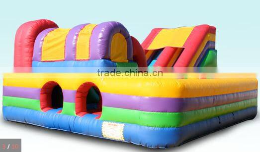 cheap backyard child inflatable bouncer slide course multiple use