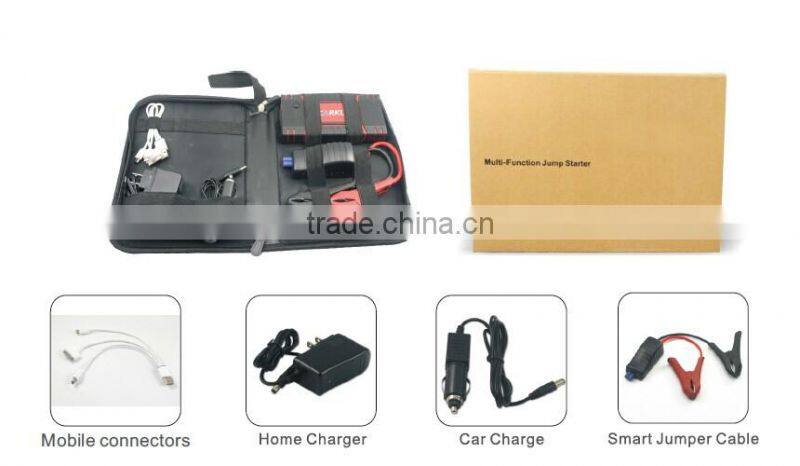 2016 New multi function mini jump starter power bank for car booster