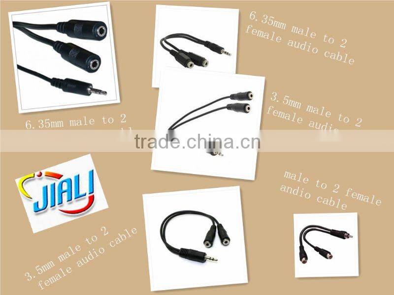 2 female to 1 male audio cable