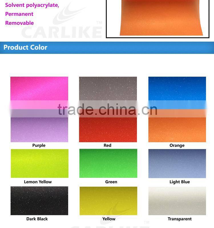 CARLIKE Glitter Pink Headlight Self Adhesive Vinyl Film For Car