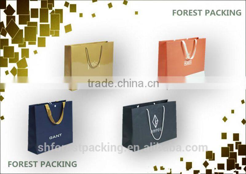 BLACK PAPER BAG WITH ROPE HANDLE