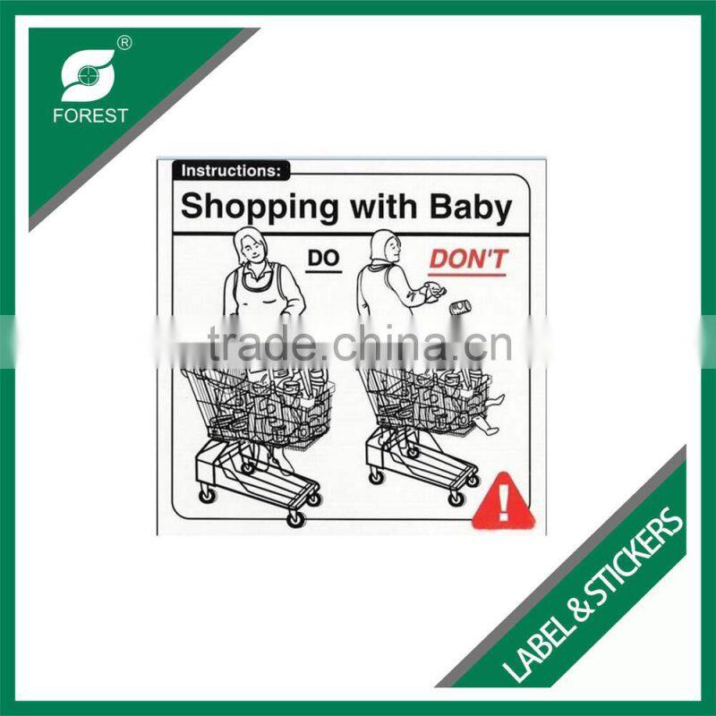 WHOLESALE CHEAP ART PAPER STICKERS FOR WARMING PAPULAR USED IN HOSPITAL