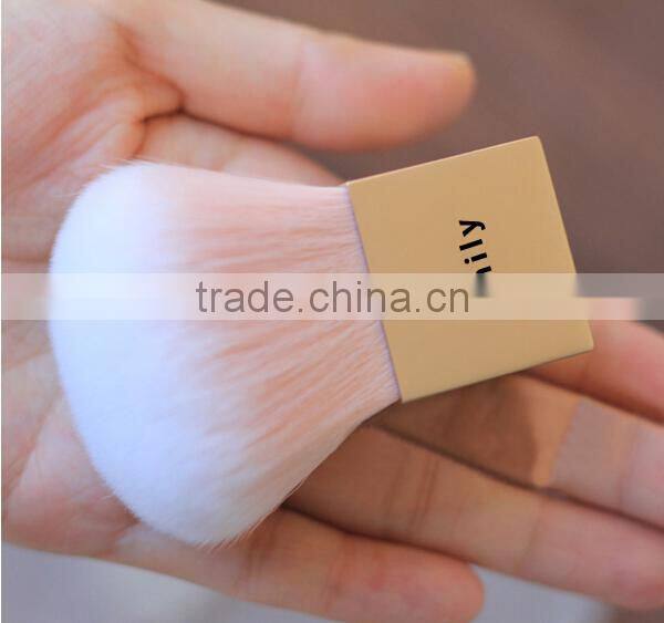 Face Flat Mini Kabuki Brush, Synthetic Hair Kabuki Brush with Pu bag