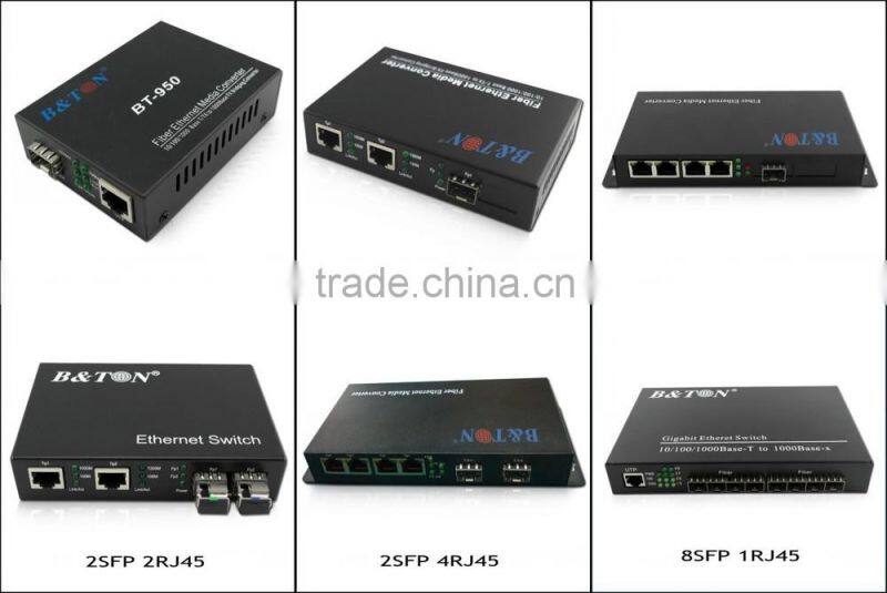 Hot selling 10/100/1000M 8ports optic fiber switch