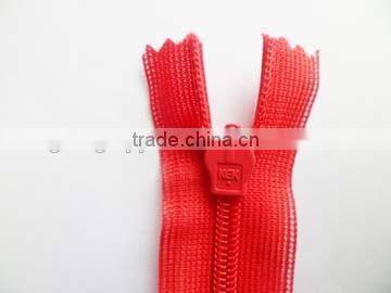 3# nylon invisible zipper lace tape zipper close end zipper with water drop slider women dree zipper