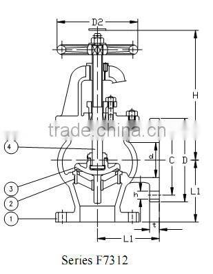 JIS F7312C 5K Marine Cast Steel Screw Down Check Angle Valve
