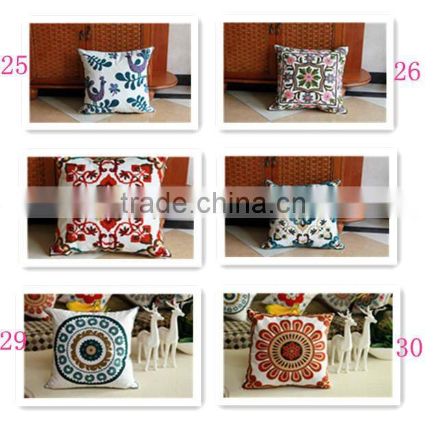 wholesale towel embroidered 100%cotton canvas cushion covers,handmade covers, ready for sell
