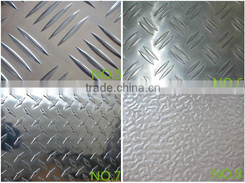 high quality embossed aluminum sheet /plate on stock