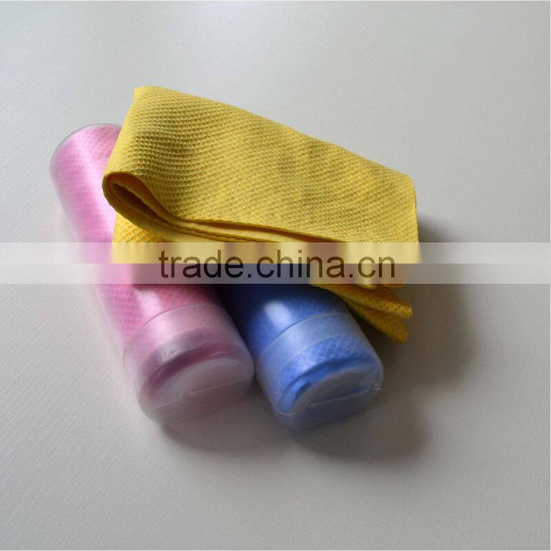 Tube packed pva chamois deerskin car cleaning towel