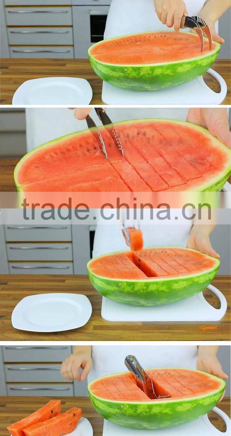Best Selling Stainless Steel Watermelon with packing slicer Watermelon slicer corer Server Watermelon Slicer