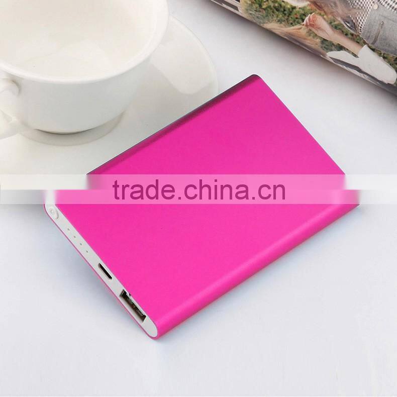 Metal skins 5000mah battery power bank for phone charger high quality powerbank