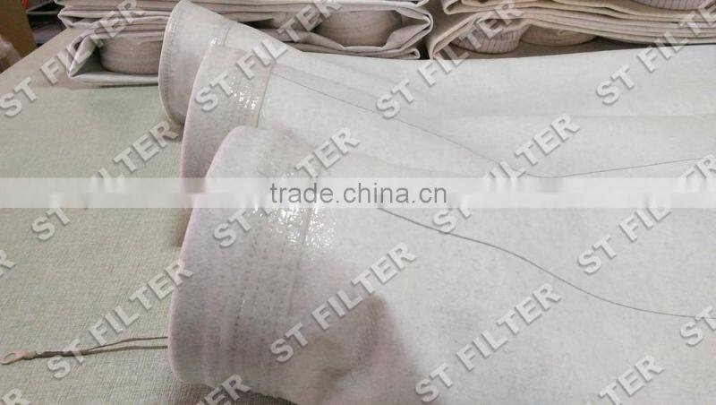 Zero leakage dacron stainless steel antistatic filter bag,Dia160*6100mm