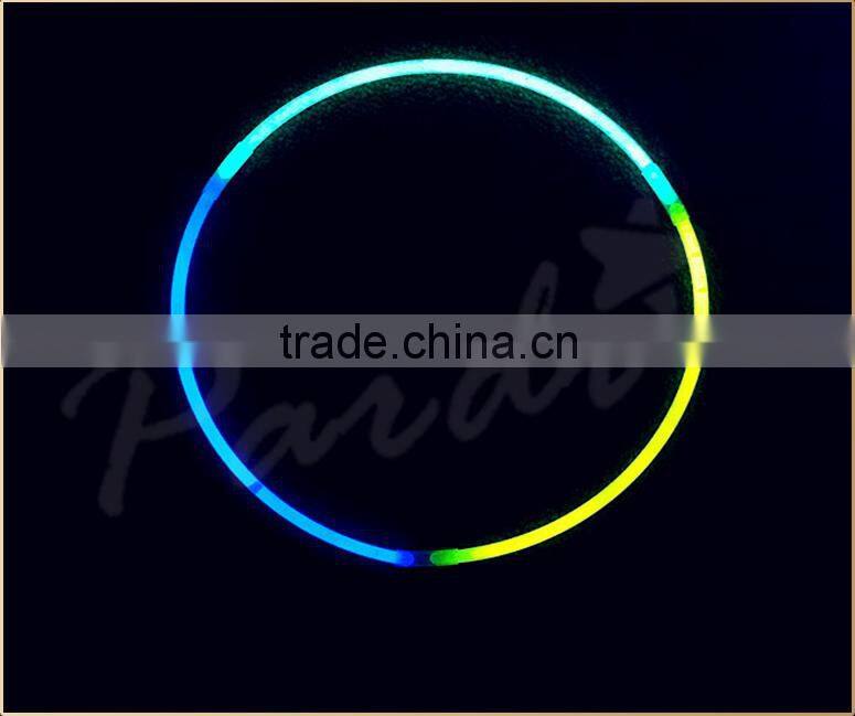 Multi color nightclub glow in the dark halo necklace