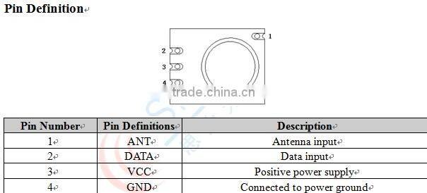 low cost rf wireless ASK Transmitter Module STX881