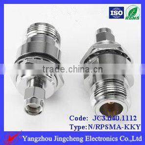 Adapter bulkhead N female to Reverse Polarity SMA male body with female pin 50ohm