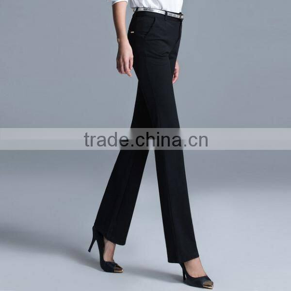 Custom made OL new fashion bellbottoms dress pant with high quality for lady
