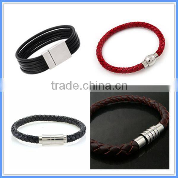 Wholesale Rhinestone Magnetic Clasps For Flat Leather Bracelets PMC-M081