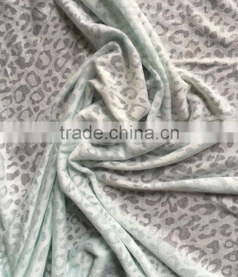 110g/sm Polyester cotton knit single jersey burn-out fabric,knit burnt discharge and burn-out print fabric for dress