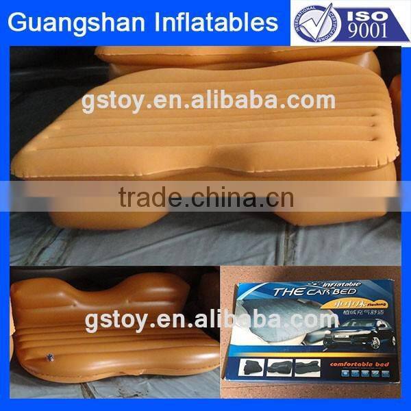 Orange flocked Car Travel Inflatable Mattress Bed