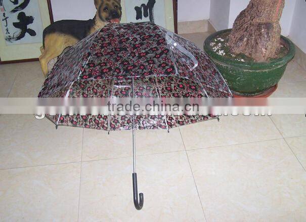 OEM wholesale and factory manufacturing new promotional straight promotional outdoor transparent gift umbrella