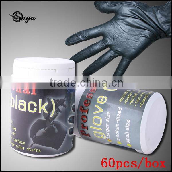 High Quality Professional Black XL Size Tattoo Gloves