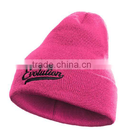 Winter Knit Custom Pom Pom Beanie Hats Wholesale , Blank Kids Beanie