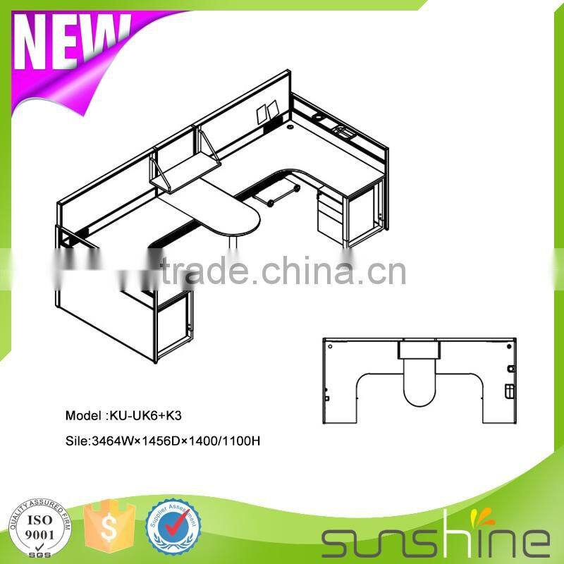 KU-UK6+K3 Modern And Practical Office Use Computer Workstation Commercial Office