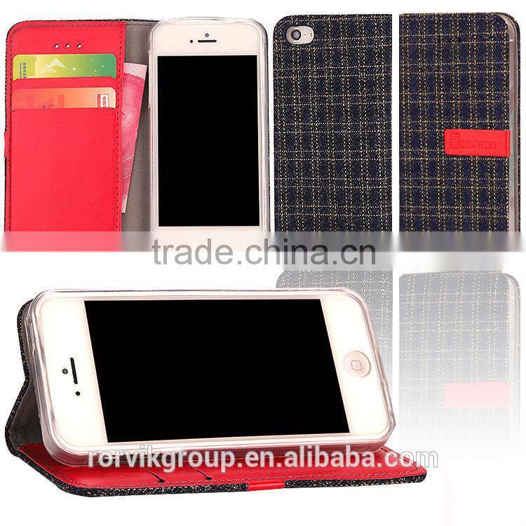 New Product For Apple iPhone5 Leather Cases, Flip Leather Case for iPhone5 With Card Slot