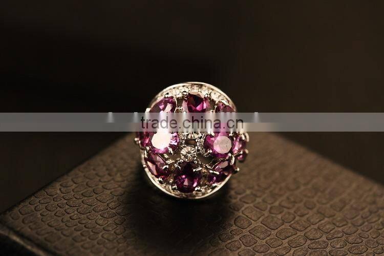 purple crystal ring diamond napkin ring, crystal stone rings