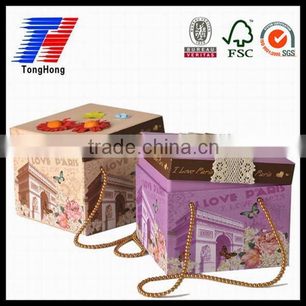 Custom exquisite high quality elegant jewellery box ring box pink gift box wth reasonable price