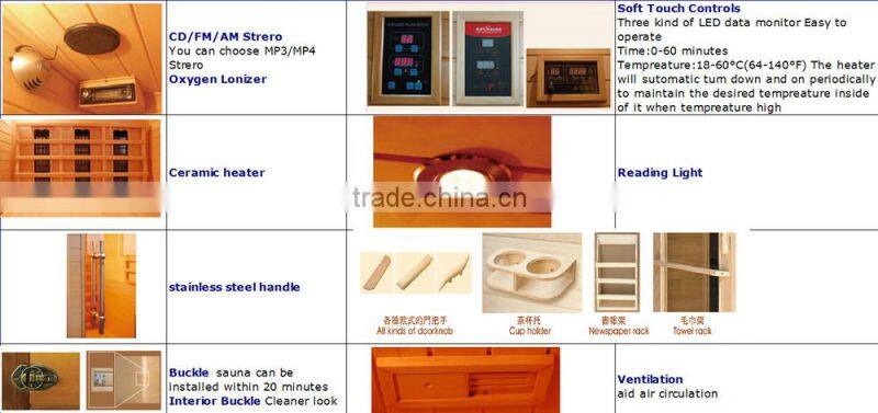Home usage Hot sale Ceramic heater far Infrared Sauna KD-5001SC
