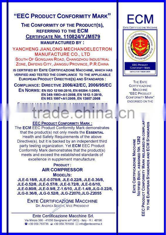 Two stage kohler engine reciprocating base plate air compressor with CE JL-2090T, Air tools