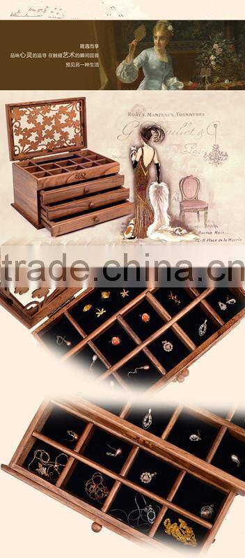 reclaimed classice antique wood jewellery box