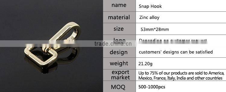 Brightness silver swivel snap hook dog hook for bag parts fashion metal