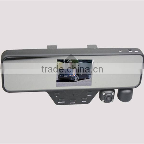 3.5"LCD Dual Lens Rearview Mirror DVR HD Car Camera