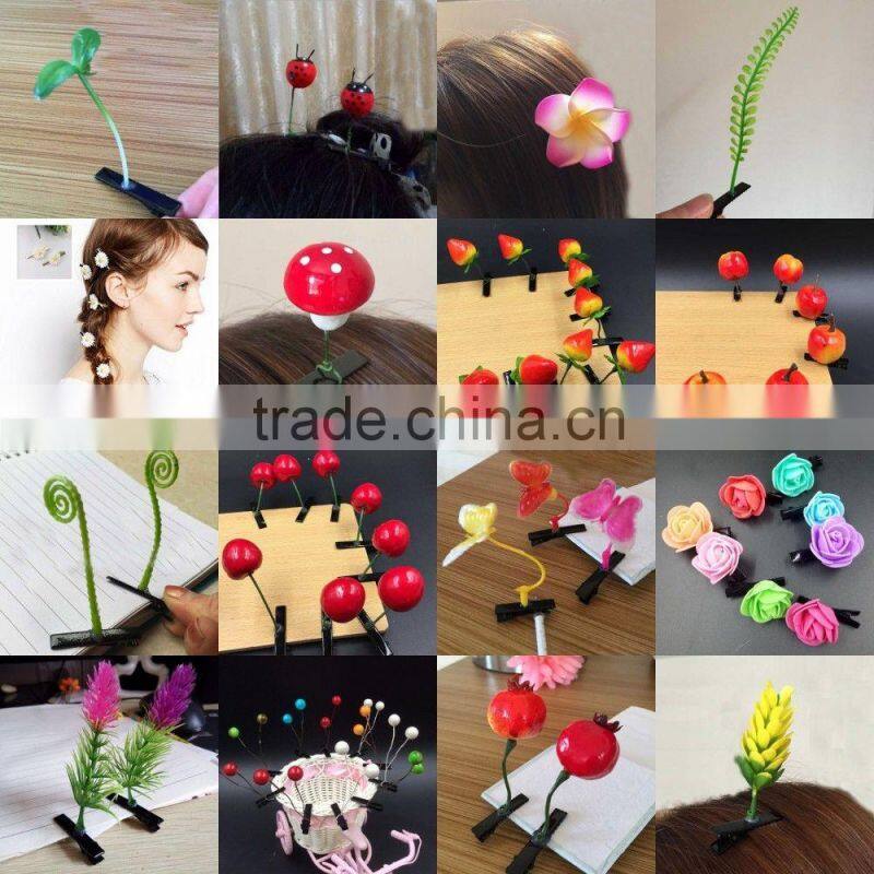 Fashion women plant flower grass Antenna hairclips hairpins cute hair accessories
