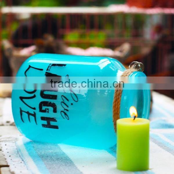 Eco-friendly recyclable painted colorful glass glass votive candle holder for wedding