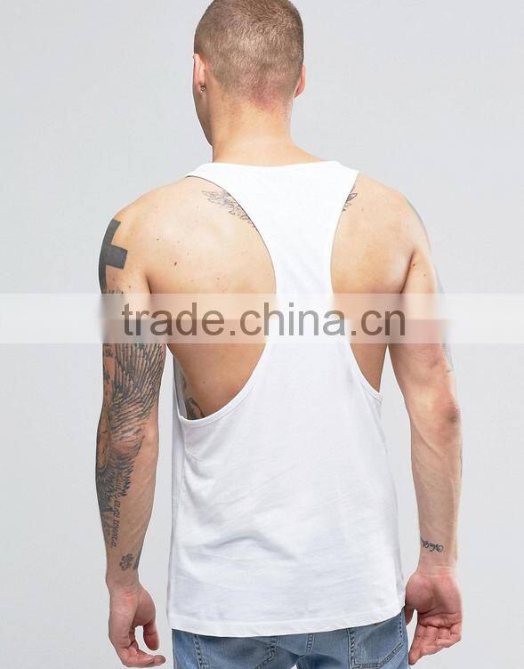 Custom Muscle Tank Top Wholesale plain white stringer tank top