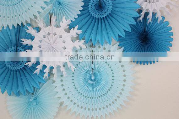 8" Lavender Tissue Paper Flower Rosette Fan Baby shower party Decoration