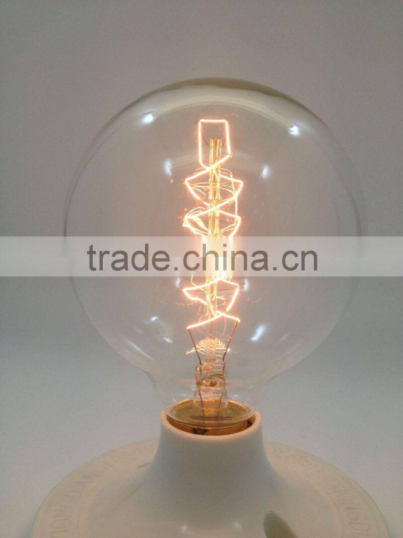 Retro Vintage style lighting gold Sopt glass lamp /G125 big globle eedison light bulb