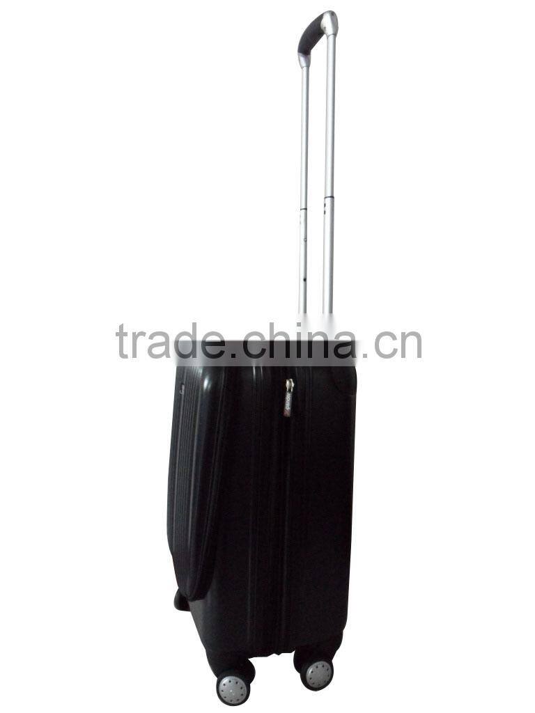 2014New style pure PC luggage 20 inch trolley, black carry case