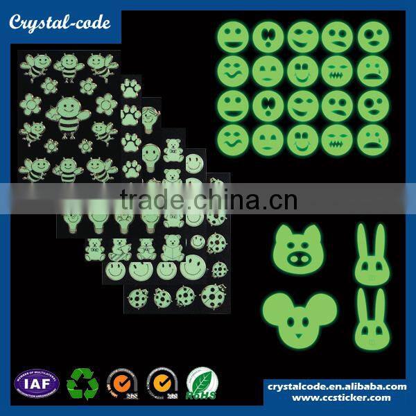 Self-adhesive fluorescent paper fluorescent night glowing sticker, luminous label, fluorescent sticker paper