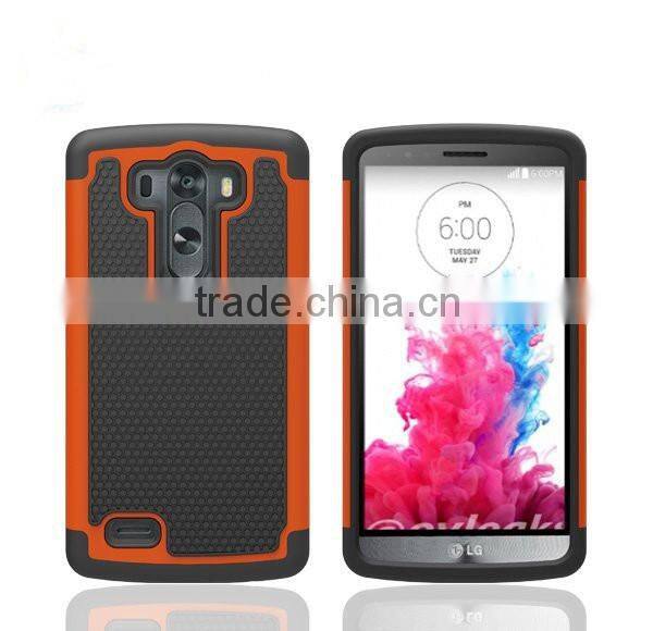 Heavy duty shockproof phone combo hybrid case for lg g3