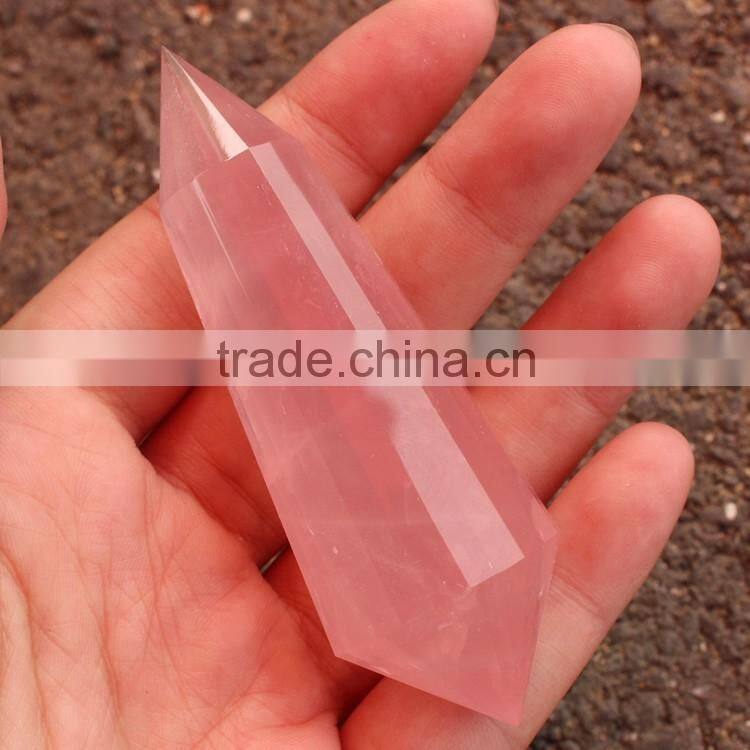 Rose Quartz 24-Faceted Vogel Pencil Points